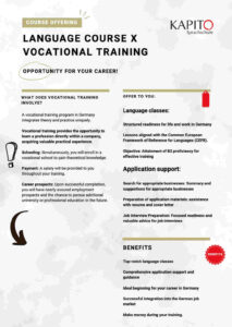 Language Course X Vocational training